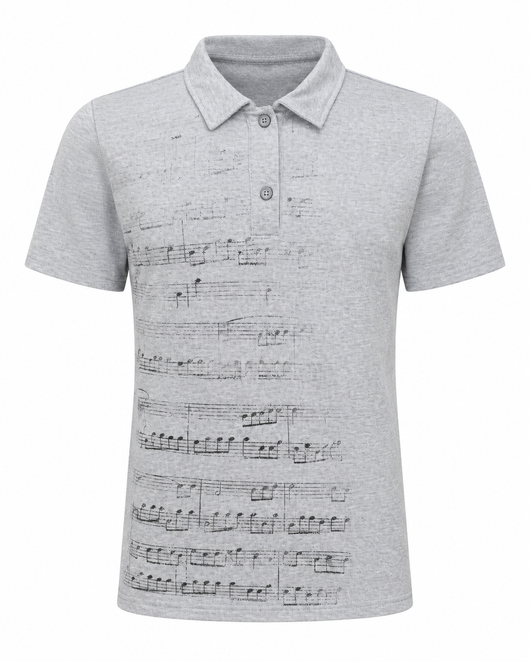 Grey Sheet Music Polo