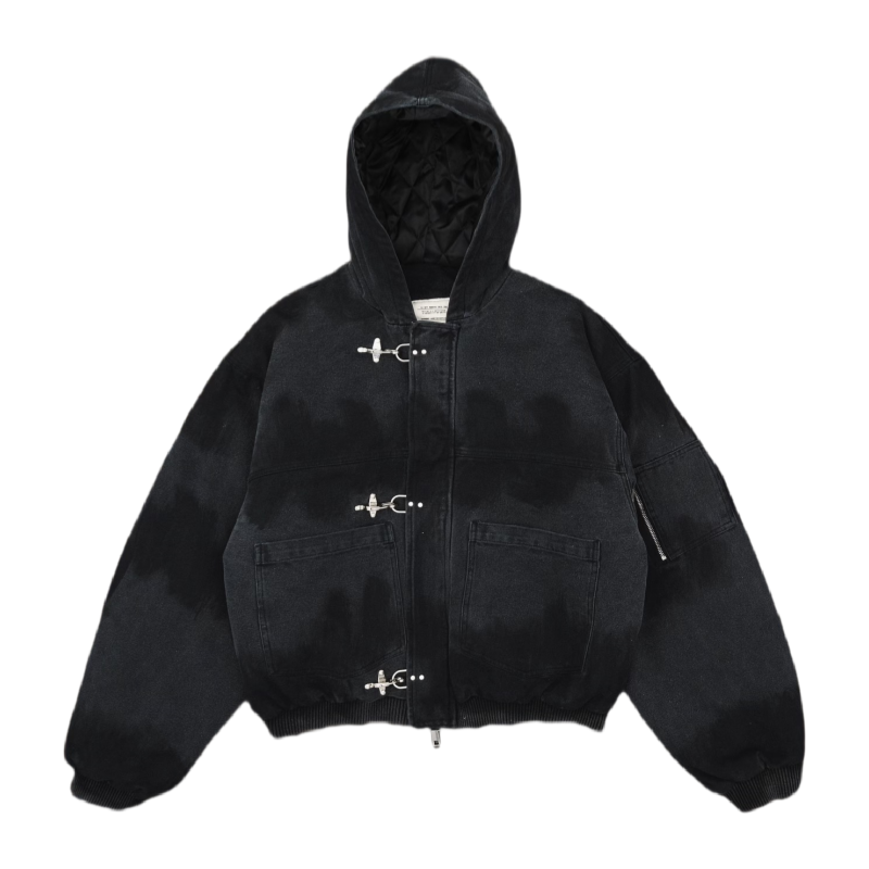 Canvas Clasp Workwear Bomber Jacket