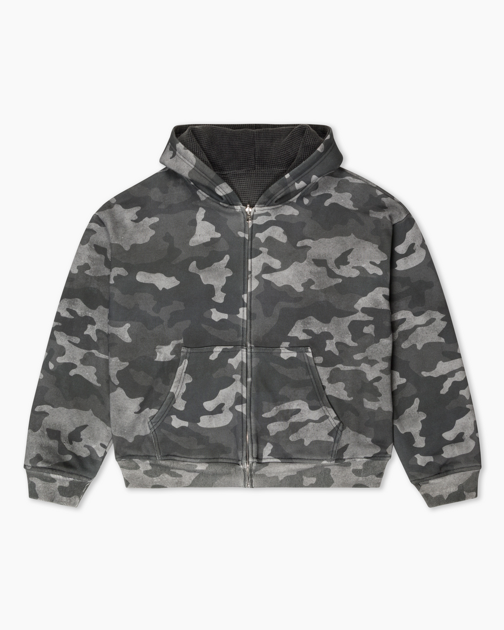 Reversible Camo Zip Up Hoodie