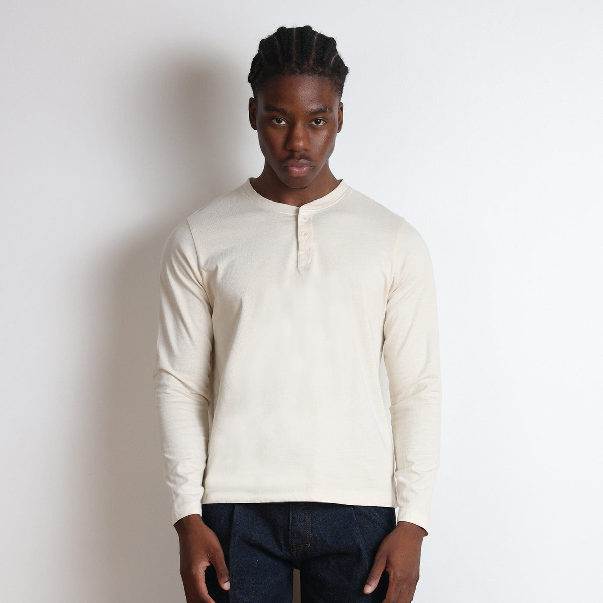 Crop Henley Long Sleeve