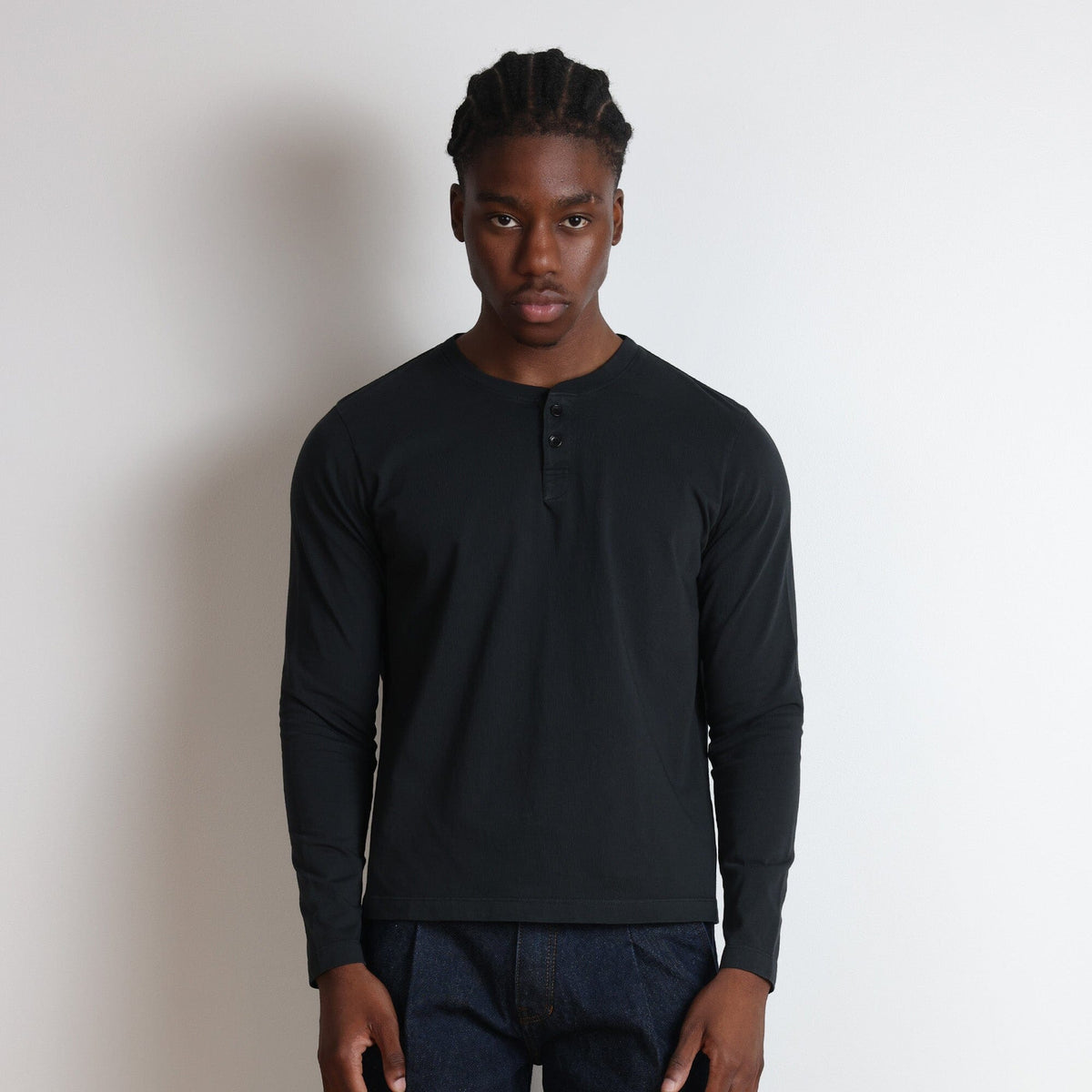 Crop Henley Long Sleeve